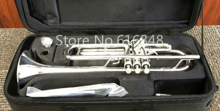 

Jupiter JTR-1100 New Bb Trumpet High Quality Brass Silver Plated Pearl Button Musical Instrument with Mouthpiece Free Shipping