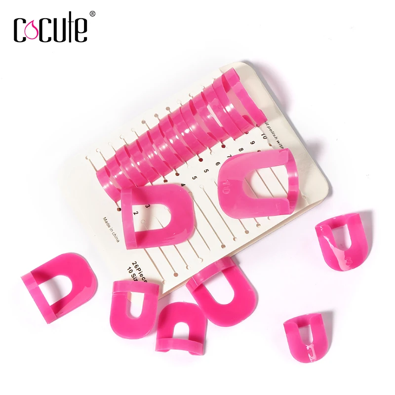 Cocute Professional Nail Clip Form Plastic Beauty Manicure Tool DIY Nail Art Gifts for Nail Drawing Painting