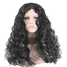 Черные парики для черных женщин без челки длинные вьющиеся волосы синтетические парики