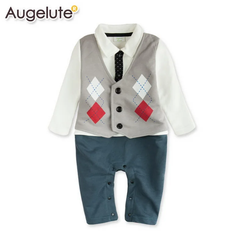 Aliexpress.com : Buy 3M 2T Spring Baby Rompers grey Cute Baby boy ...