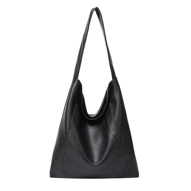 Большие сумки для женщин, Черная мягкая Повседневная Сумка Хобо, большая вместительность, сумка-шоппер, сумки-тоут, кошельки, Офисная женская сумка на ремне, рабочая сумка А4