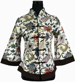 

Fashion Chinese Women Traditional Cotton Jacket Coat Traditional Tang Suit Flower Outwear Plus Size S To 5XL 2218
