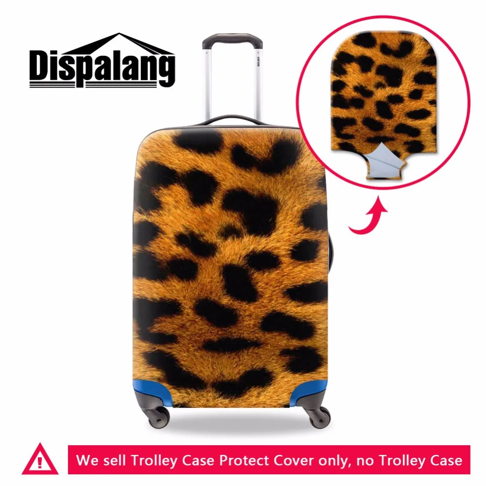 Животное печать эластичные водостойкие Чехлы для багажа, крутые мужские леопардовые дорожные сумки защитные чехол для чемодана для 18-30 дюймов