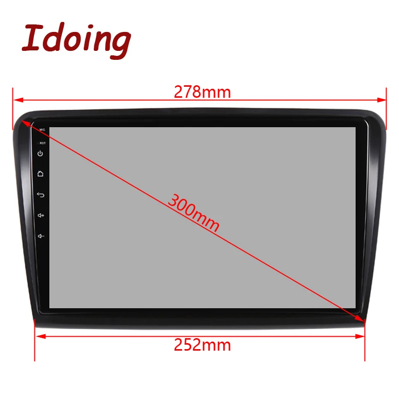 Perfect Idoing 10.2"1Din Car Android 8.1 Radio Multimedia Player 2.5D IPS 4G+64G Octa Core For Skoda Superb 2008-2014 GPS Navigation 4