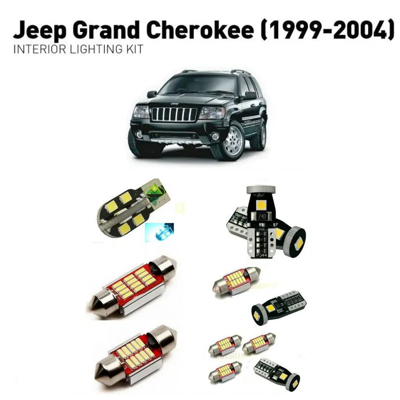 Светодиодные внутренние фары для Jeep grand cherokee 1999-2004 16 шт. светодиодные автомобилей