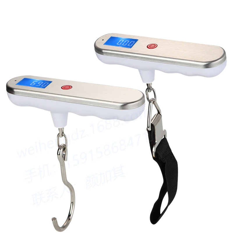 

50kg/10g LCD Digital Travel Luggage Scale Suitcase Electronic Hand Held Hook Hanging Fishing Scale Backlight Balance Weighing