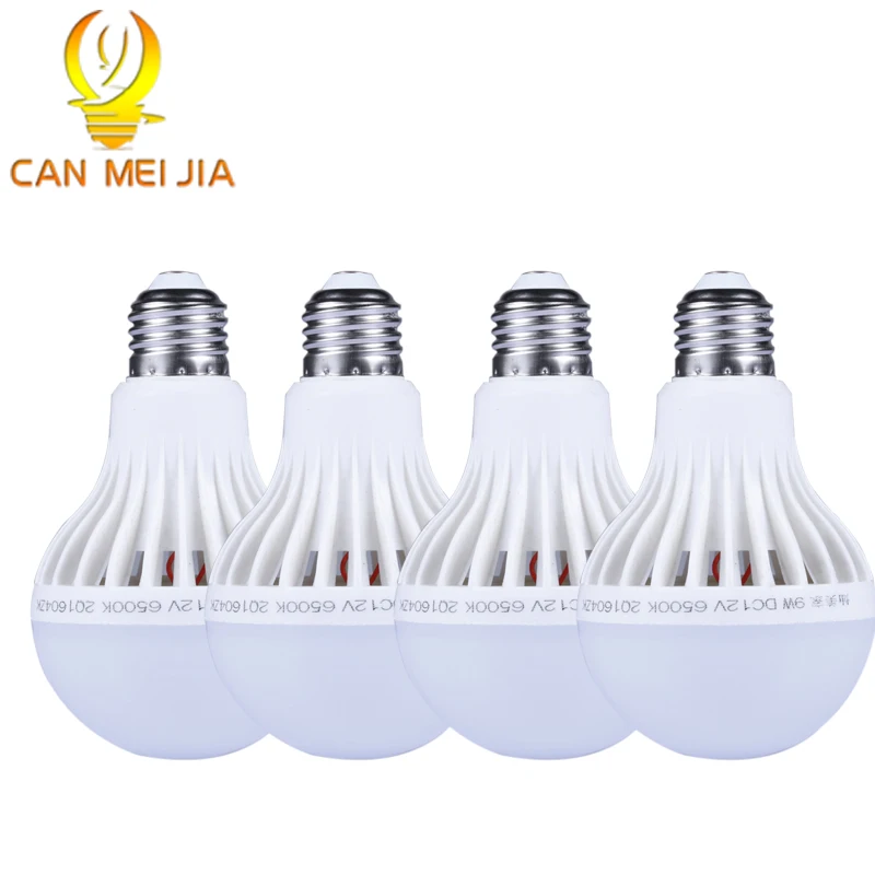 

4PCS DC 12V LED Bulb E27 12 Volts Led Lamp 5W 9W 15W dc12V Light Bulbs for Motor Solar Camping Outdoor Lighting Lampada White