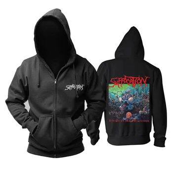 

Bloodhoof SUFFOCATION BAND brutal death metal NEW TOP cotton HOODIE Asian Size