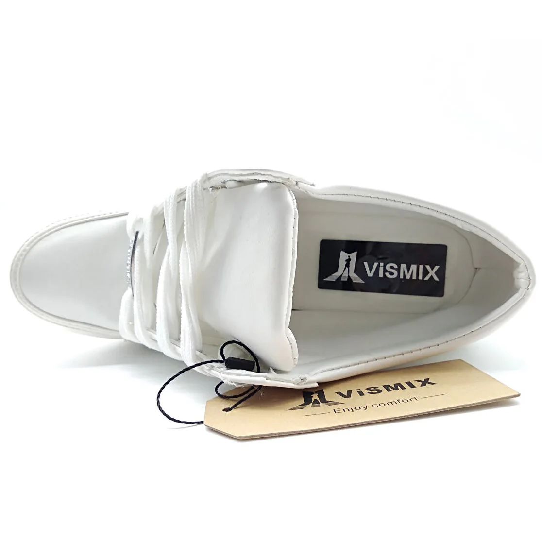 VISMIX/черные белые бесплатная доставка модная женская обувь на скрытой танкетке