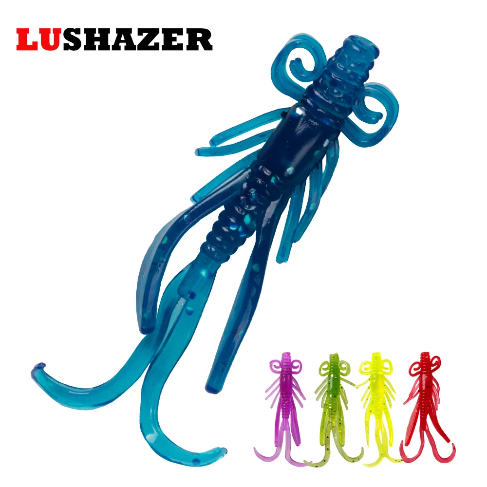 

10pcs/lot LUSHAZER fishing soft lures 2g 6cm isca artificial lote soft baits silicone baits carp fishing jig lure fish wobbler