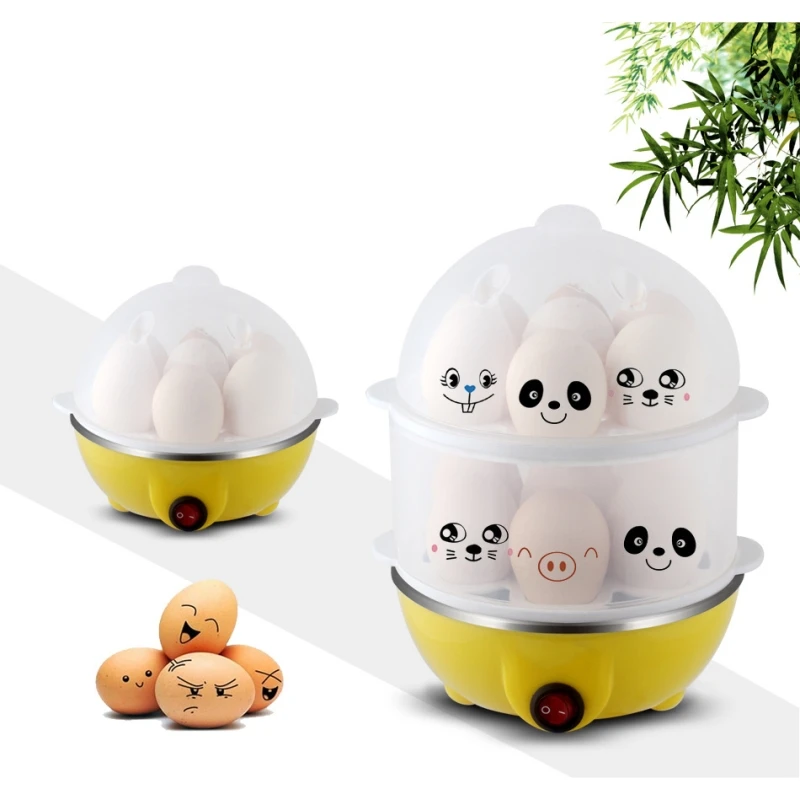 Multi-functional Double-Layer Generic Multi-function Electric Egg Cooker For Up To Boiler Steamer Cooking Tools Kitchen Utensils double layer generic multi function electric egg cooker for up to boiler steamer cooking tools kitchen utensils