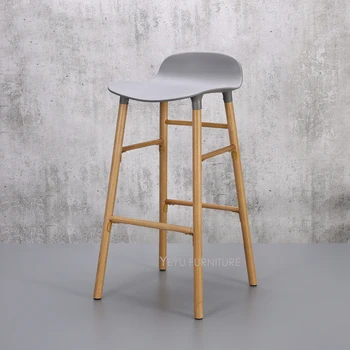 

Modern Fashion Design solid wooden plastic bar chair Classic kitchen room wood counter stool Popular Bar stool Furniture 1PC