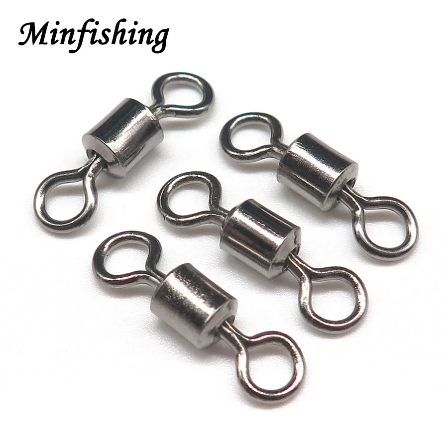 Minfishing 3000 PCS Ball Bearing Fishing Swivel with Solid Rings
