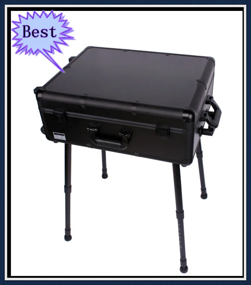 

PRO STUDIO MAKEUP ARTIST STATION ROLLING TRAIN CASE W/ REG LIGHT