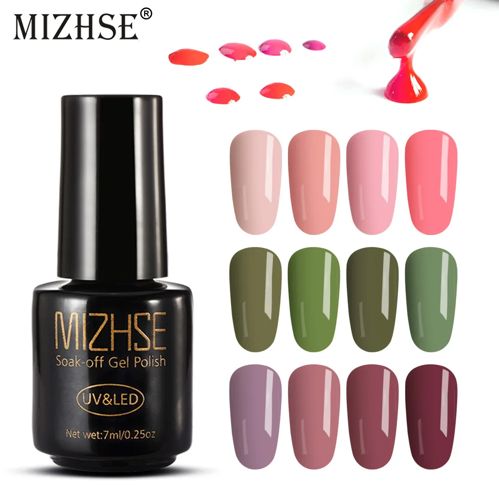 Гель-лак для ногтей MIZHSE 7 мл/партия набор маникюра УФ лак Полупостоянный