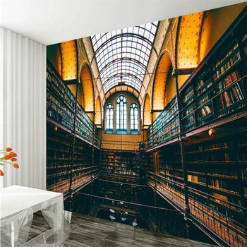 

beibehang Custom 3d wall paper European 3D stereo library wallpaper living room sofa bedroom TV wall decoration