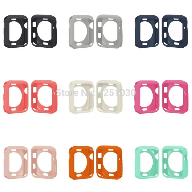 

TROLLOVE New TPU Frame For Apple Watch 38mm 42mm Series 1/2/3 Soft Silicone Case Protective Bumper Cover Shell Watch Accessories