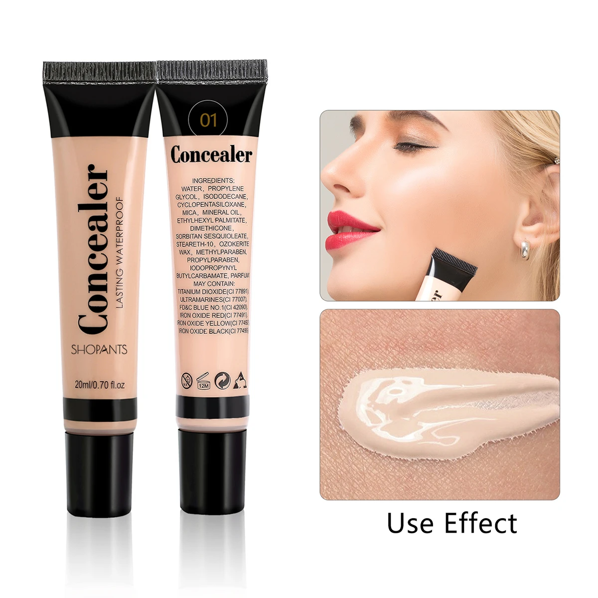 Waterproof Face Contour Liquid Concealer Primer Moisturizing Pigment Makeup Face Concealer Cream Invisible Pores Corretivo