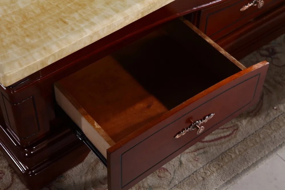 antique wooden coffee table storage drawer marble top made in China living room furniture antique wooden coffee table storage drawer marble top made in China living room furniture