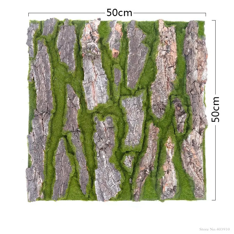 1 шт. натуральные высушенные сосны Кора С Искусственный мох для Водопровод столб обёрточная бумага дерево кожи поддельные Растения Цветы DIY украшения - Цвет: 50x50cm