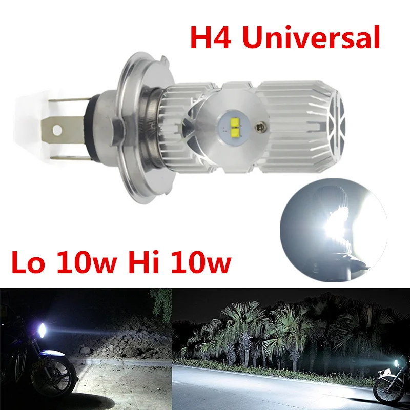 Low Beam Spot Driving Fog Lamp 12V H4 20W Motorcycle LED Headlight Bulb High