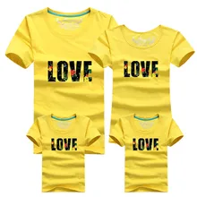 2016 Fashion Dad Mon Daughter and Son Cartoon T-shirt 12 Clors For Korean Family fitted short-sleeved T-shirt Boutique