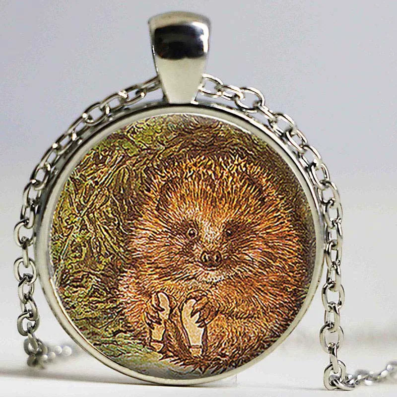 Ожерелье Mr Pricklepin с подвеской Ежик стеклянный кабошон сказочная история книга