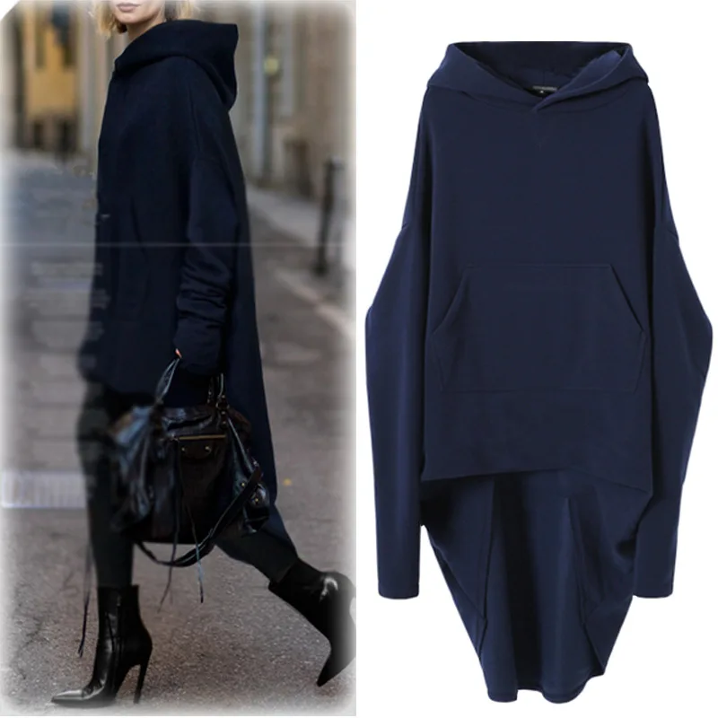 

2019 New Spring Long Shoulder Sleeve Hooded Long-sleeved Pullover Temperament Oversized Hoodie Sweatshirt Women