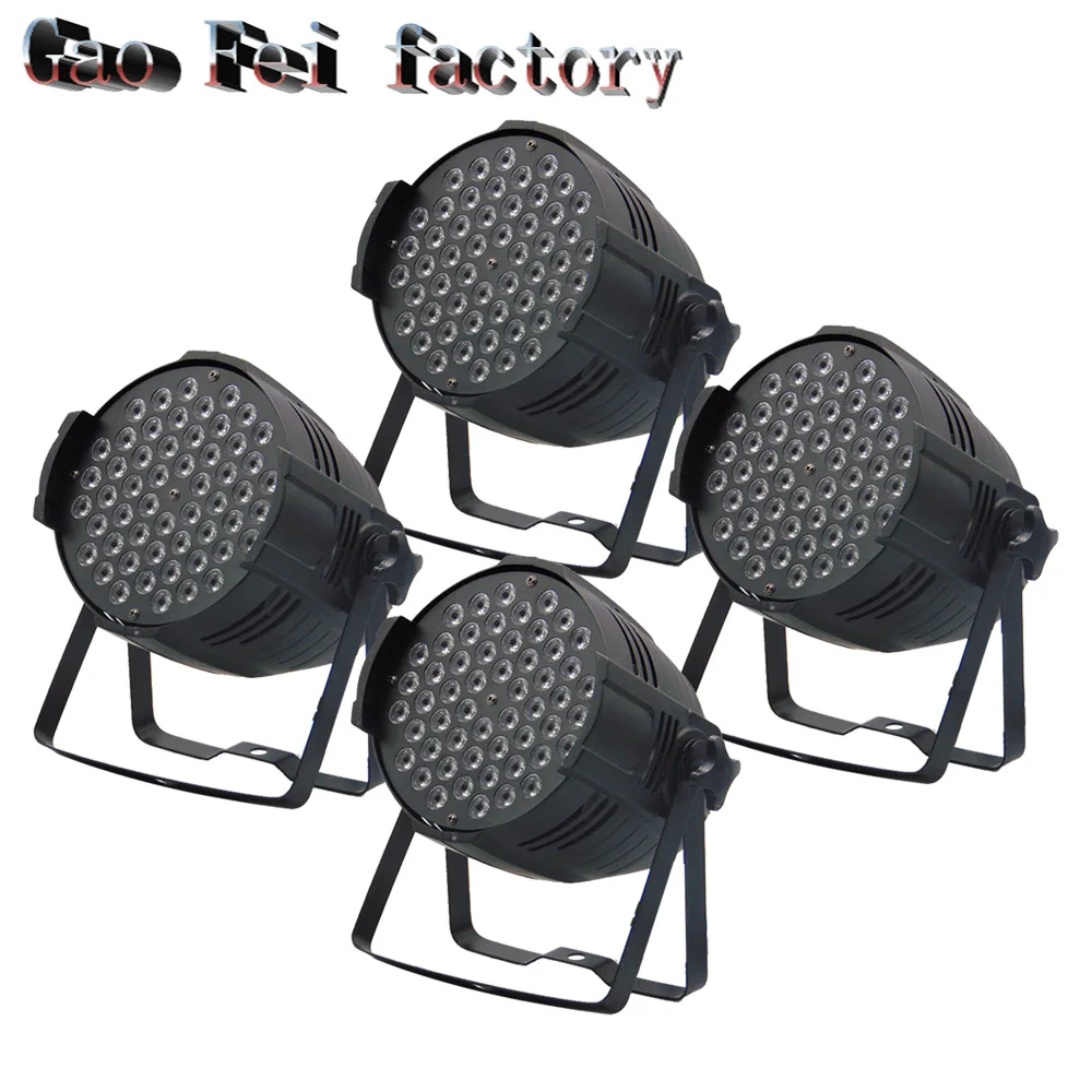 

4pcs/lot 54X3W LED PAR light RGBW DMX512 par led disco lights of professional DJ equipment