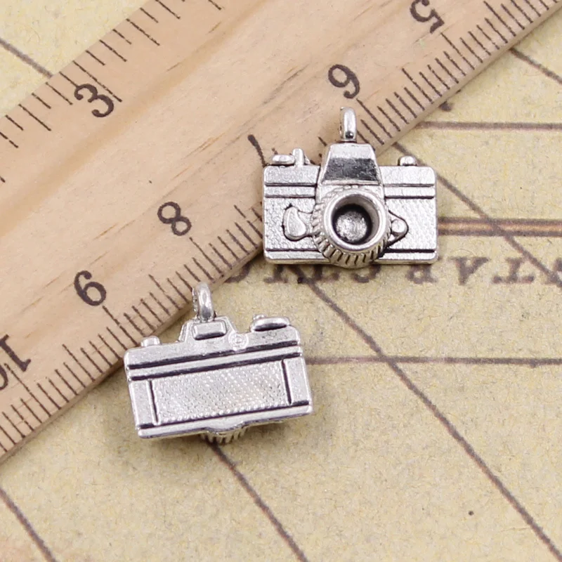 

10pcs/lot Charms camera 15x14mm Antique Silver Pendants Making DIY Handmade Tibetan Silver Finding Jewelry for Bracelet