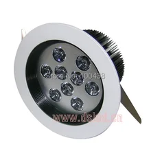 DHL! CE, хорошее качество 9 W светодиодный потолочный светильник, светодиодный утопленный свет, 110-250VAC с светодиодный драйвер, DS-CSL-55-9W