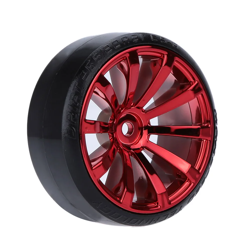 4Pcs Set 110 RC Drift Car Tires Hard Tyre Wheel for Traxxas HSP Tamiya HPI Kyosho On-Road Drifting Cas RC Vehicle Part (3)