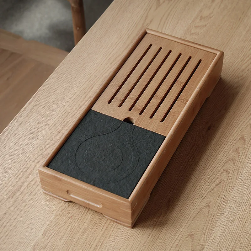  TANGPIN wujin stone and bamboo tea trays tea table chinese kung fu tea accessories