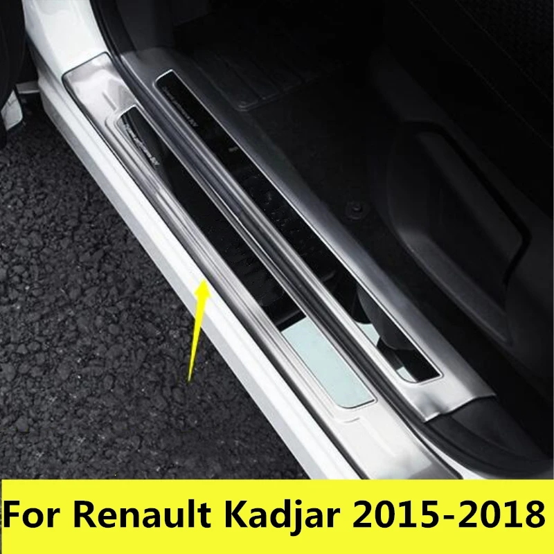 4 шт. накладка на пороги для Renault Kadjar 2015-2018 из нержавеющей стали | Автомобили и