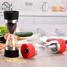 TTLIFE Hochwertigem Edelstahl Manuelle Salz Pfeffermühle Grinder schleifen 2 In 1 Keramikkern Tragbare Küche Mühle Muller werkzeug