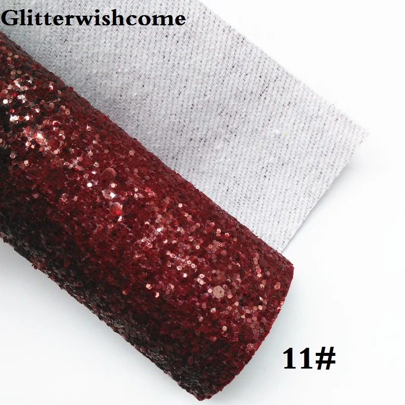 Glitterwishcome 30X134 см мини ролл винил для Луки, с эффектом блестящей кожи ткань с подходящей подложкой Луки, GM078 - Цвет: 11