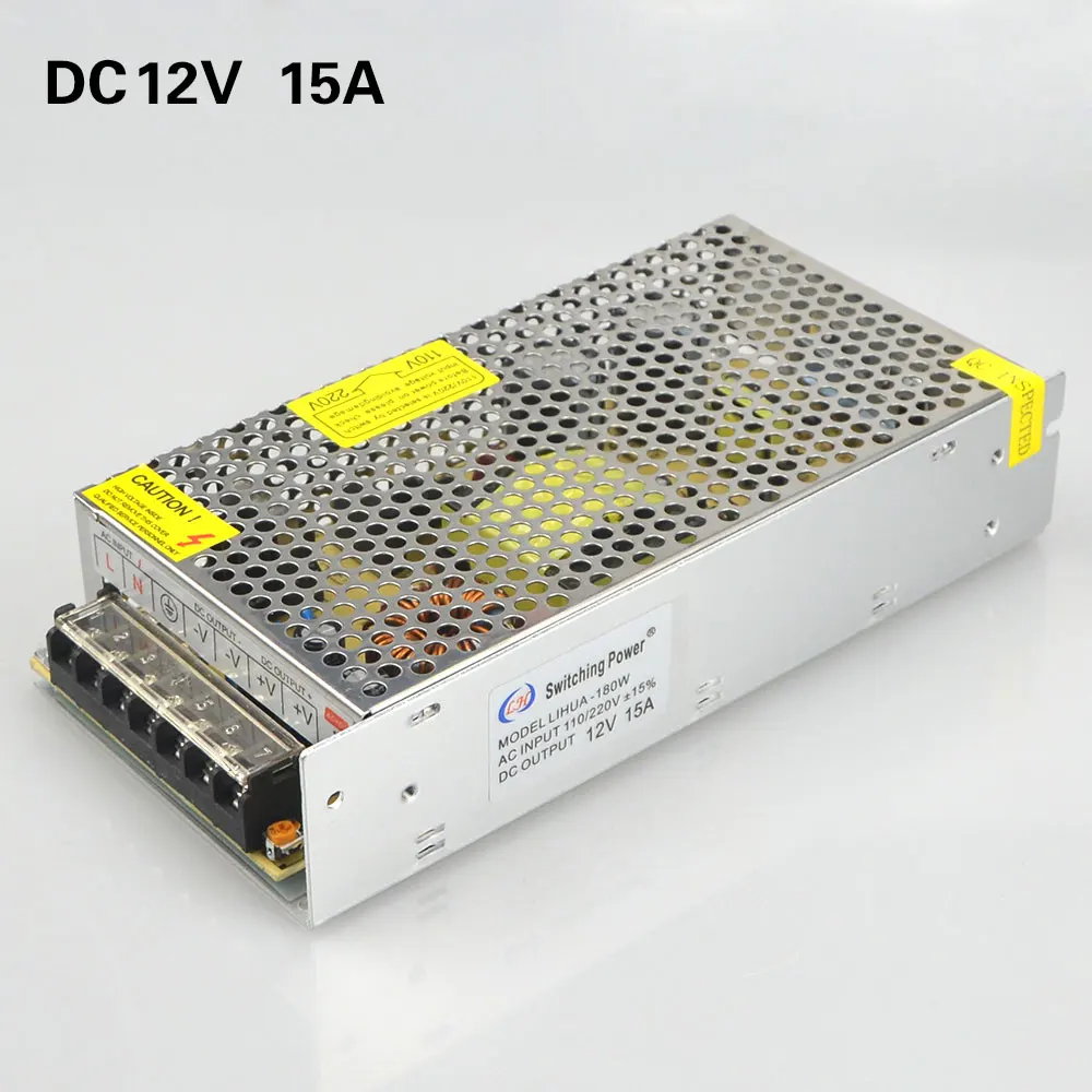 12V Питание AC 90-240 V переменного тока в постоянный Мощность Зарядное устройство драйвер для Светодиодный светильник полосы адаптер 1A 2A 3.2A 5A 8A 10A 15A 20A 30A - Цвет: 15A