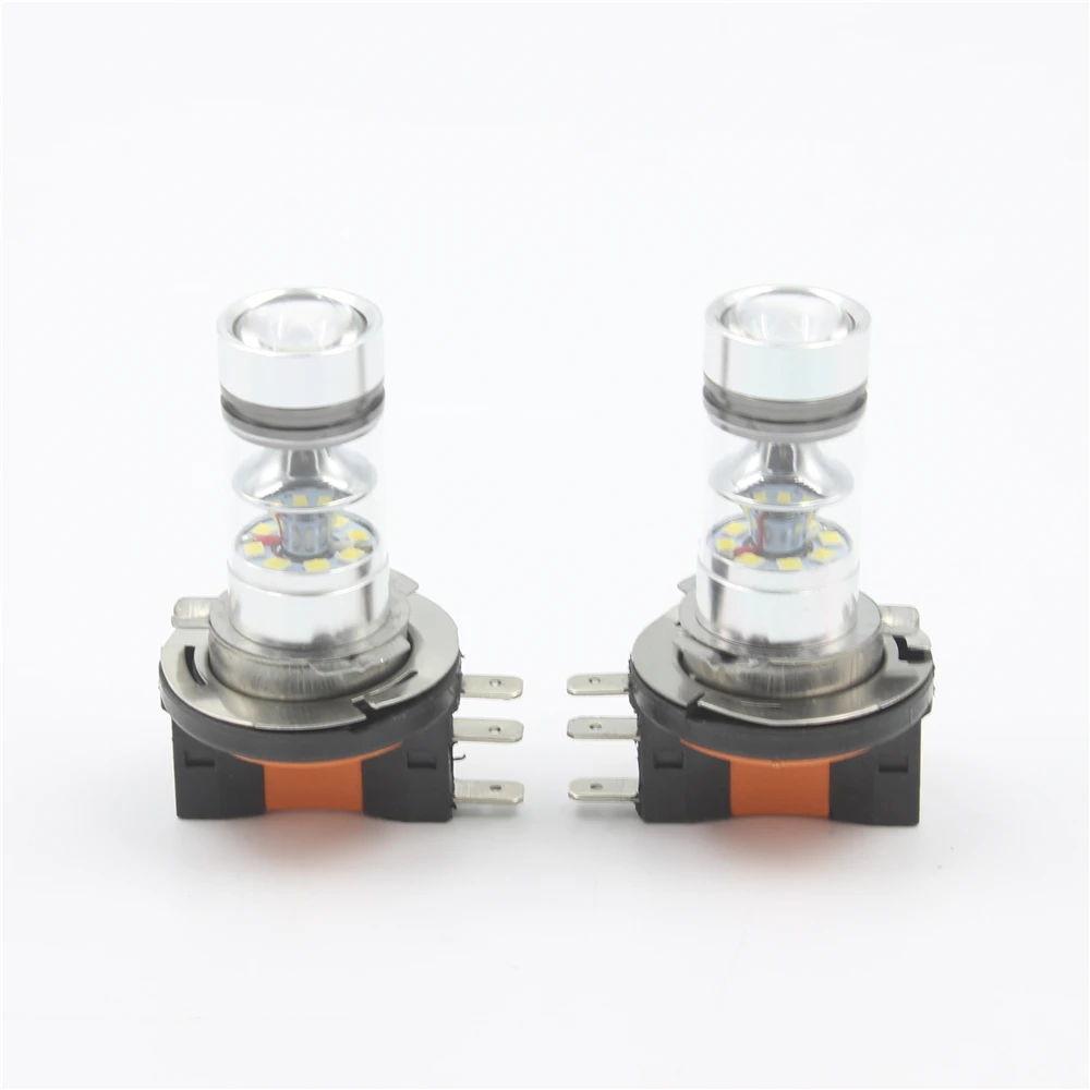 

2Pcs White 100W Xenon H15 LED Fog Light bulbs For Auto LED High Power Headlight Daytime Running Lights Source DC12-24V 850LM