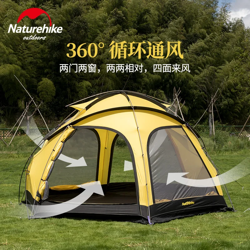 Naturehike Облако Burst Shelter 8-10 человек палатка для семьи команда большая палатка 2 в 1 тент