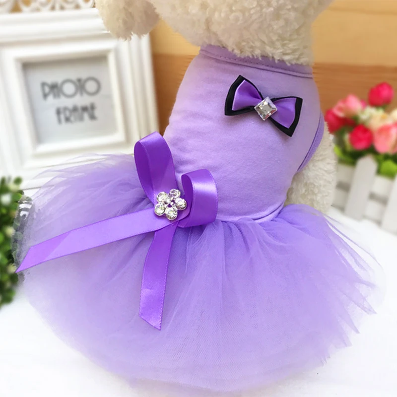 Собака карамельного цвета платье летняя одежда для домашних животных принцесса свадебные платья юбка для маленьких средних собак Щенок Одежда для животных 25Q