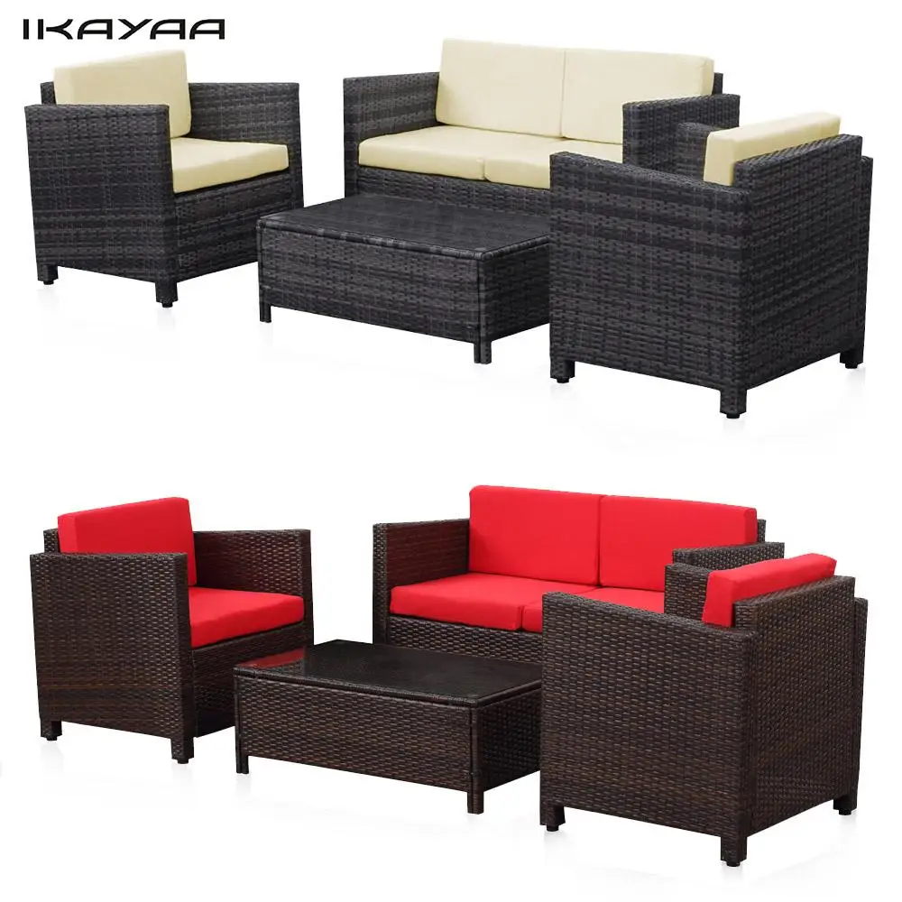 Ikayaa Us Stock Empuk Wicker Patio Furniture Set Taman Rumput Sofa Sofa Set Rotan Menenun Muebles De Jardin Salon De Jardin Salon De Jardin Muebles De Jardinpatio Furniture Set Aliexpress