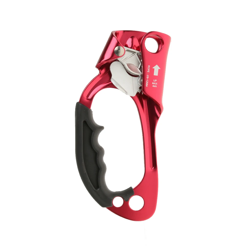 Right/Left Hand Ascender Rock Climbing Tree Arborist Rappelling Gear Equipment Rope Clamp for 8-12MM Rope for climbing hiking