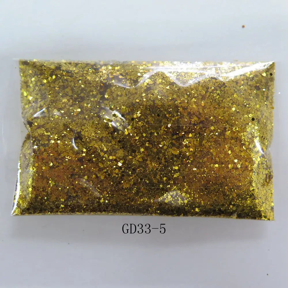 GD33-5 Бесплатная доставка оптовая продажа 100 г/пакет смешанные 2 размера золотые