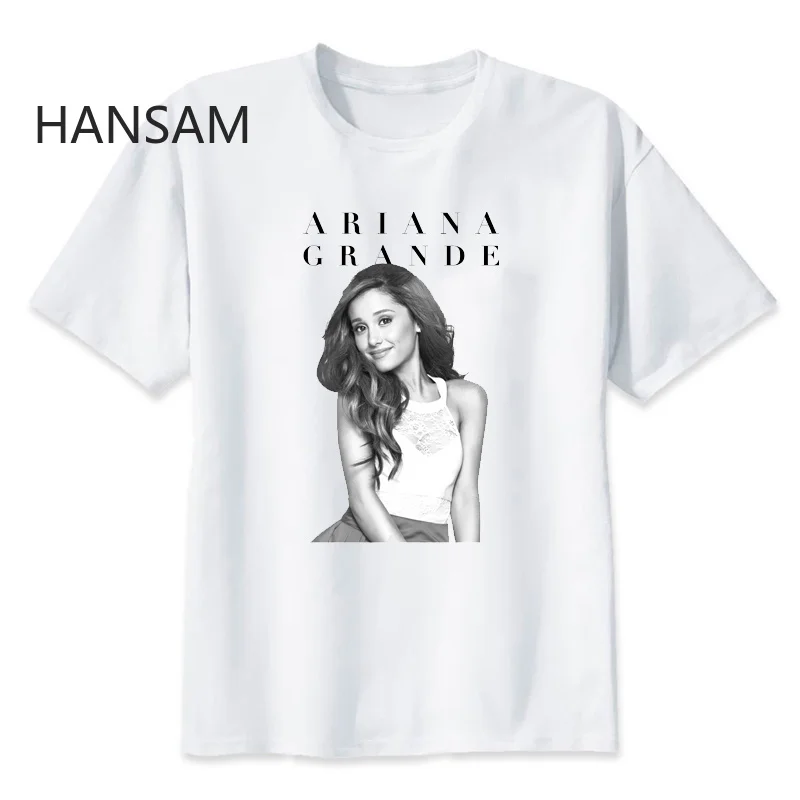 Новая женская модная футболка Ariana Grande с принтом настоящая любовь топы короткими