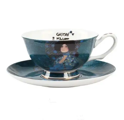 Творческий Европейский костяной фарфор чашка кофе костюм простой день чайная чашка Густав произведения Климта картины lw0326459 - Цвет: A