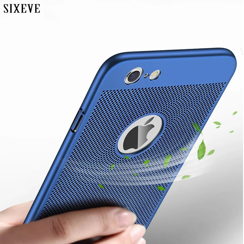 

Ultra Slim Hollow Heat Dissipation Case For iPhone 6 S 6s 7 8 6Plus 7Plus 8Plus iPhone X 10 XS Max XR Hard PC Back Covre casing