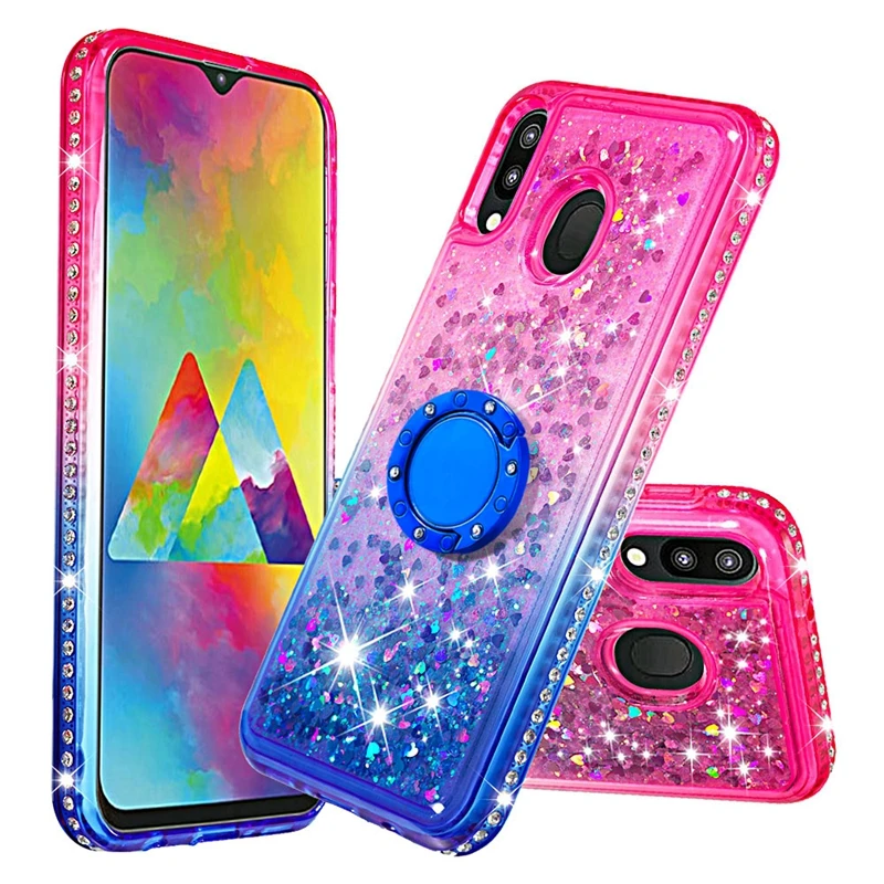 1339403281 三星 S10 S10E S10P M20 M10  指环扣边钻渐变色流沙 14元  (3)
