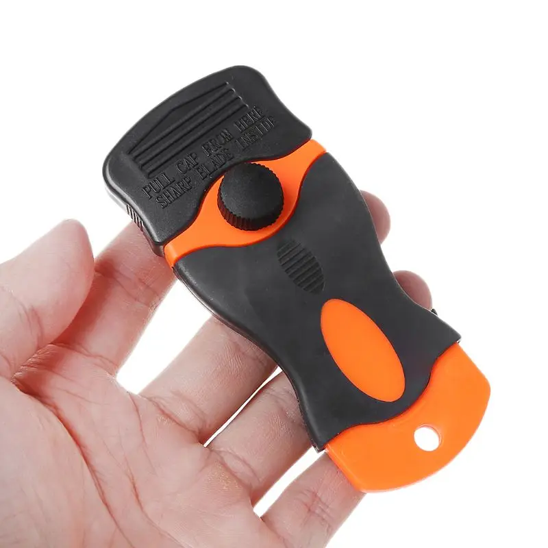 

Car Vinyl Wrap Tool Razor Scraper With 10pcs Spare Blades Bubble Glue Remover Snow Shovel Window Glass Cleaning
