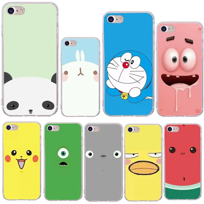 Anime Soft Case for iphone 7 Plus Fundas Cover Cartoon Animals Silicone TPU For Iphone 6 6S X XS 8 plus 5 5S SE Capinha |
