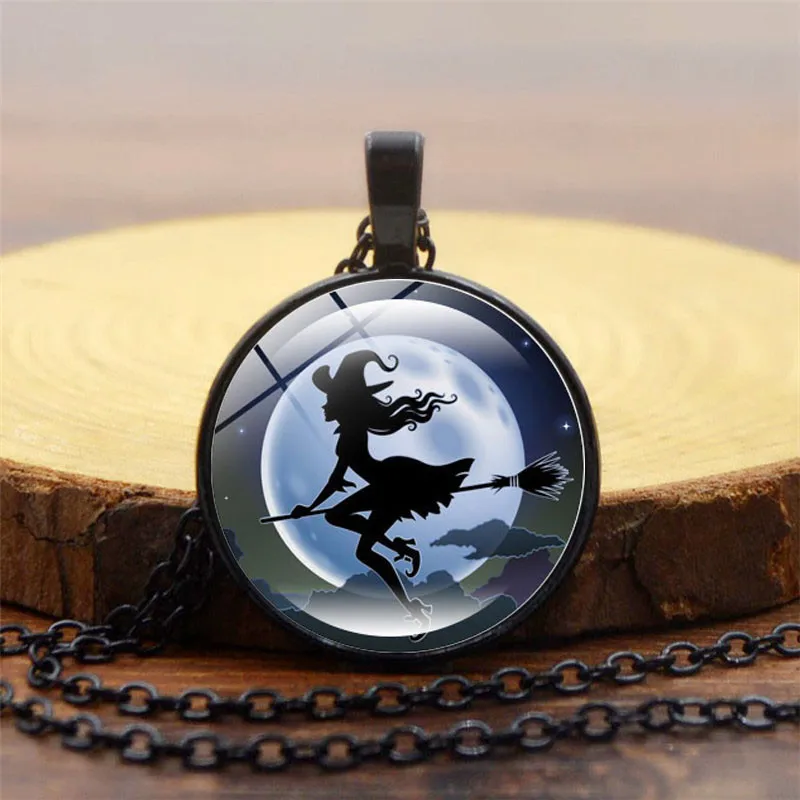 New Fashion Halloween Witch Necklace pendant Witch Pendant Jewelry
